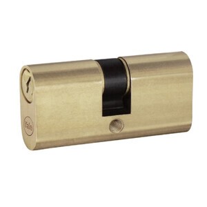 YALE 09010.02 CILINDRO OVALE 54 MM (27/27) IN OTTONE CON 3 CHIAVI