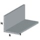 PROFILO ANGOLARE IN ALLUMINIO ARGENTO 40x40x1,5 mm - LUNGHEZZA 200 CM - 1