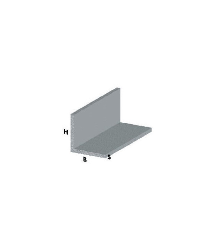 PROFILO ANGOLARE IN ALLUMINIO ARGENTO 40x40x1,5 mm - LUNGHEZZA 200 CM - 1