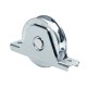2 pezzi | COMUNELLO RUOTE PER CANCELLI CON SUPPORTO GOLA U 1 CUSCINETTO ART. 337 MM 120X25 ACCIAIO ZINCATO