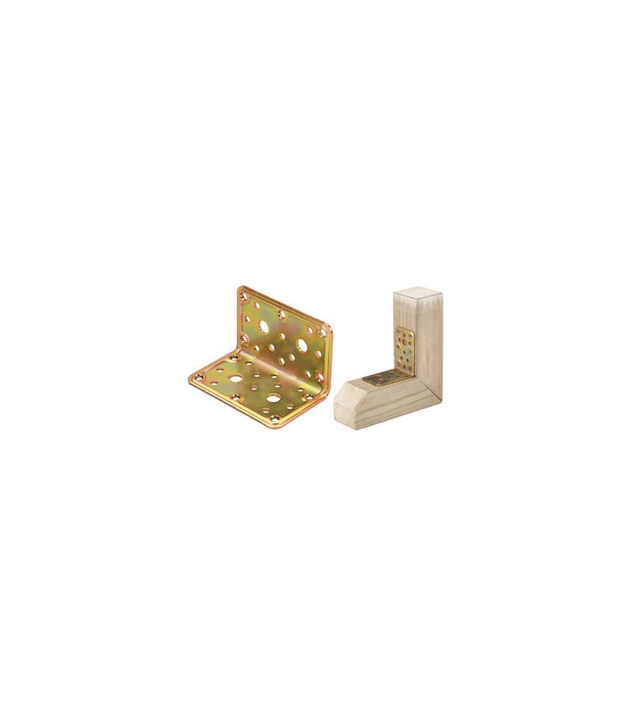 SET 10 PEZZI PIASTRA ANGOLARE 777 ACCIAIO TROPIC 100X100X100 MM - 1