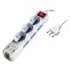 MULTIPRESA IN BLISTER CON INTERRUTTORE 9 POSTI + 2 USB BIANCO GLOBEX