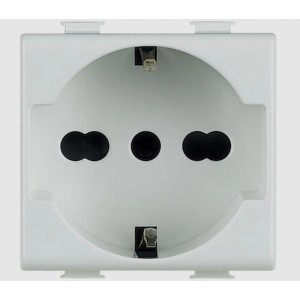 PRESA SCHUKO E BIPASSO UNIVERSALE BIANCA BTICINO MATIX SAM5440/16F
