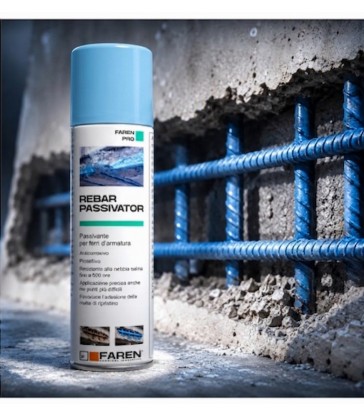 PASSIVANTE PROTETTIVO ANTICORROSIVO PER FERRI D'ARMATURA REBAR PASSIVATOR FAREN 500 ML
