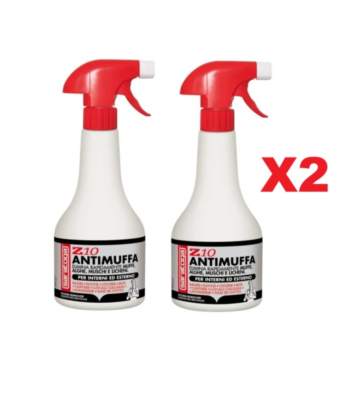 2X ANTIMUFFA IGIENIZZANTE SARATOGA Z10 SPRAY CON ASTUCCIO 500 ML (SET DA 2 PEZZI: TOTALE 1000 ML)