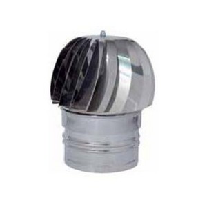 FUMAIOLO GIREVOLE A GLOBO IN ACCIAIO INOX AISI 304 TONDO ATTACCO MASCHIO Ø 15 CM