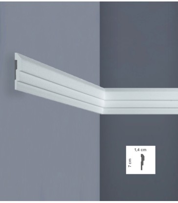 KIT 4 CORNICI DECORATIVE BOVELACCI I710 IN POLISTIROLO - 14 X 7 MM X 2 METRI (8 MT TOTALI)