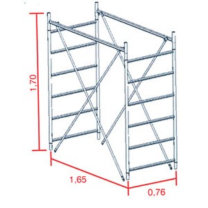 ALZATA TORRE GRIM 170 CM PER TRABATTELLO MODELLO GRIM IN ACCIAIO