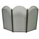PARASCINTILLE PER CAMINO 3 PANNELLI METALLO TUBOLARE ARGENTO 98,5X1,5X61 CM