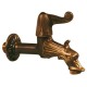 RUBINETTO ARTISTICO DRAGONE IN OTTONE 1/2 M. CON ROSONE E PORTAGOMMA
