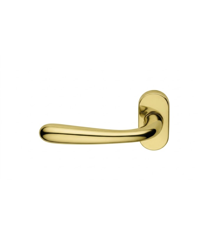 MEZZA MANIGLIA MOD. GOCCIA ART.1126 ROSETTA OVALE CROMO SATINATO MANO SX