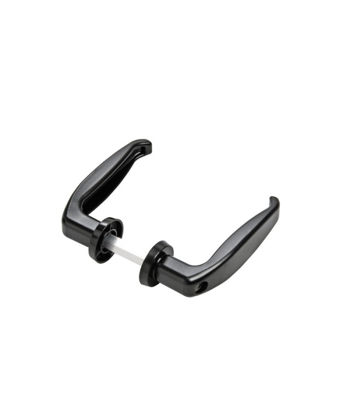 MANIGLIA PER CANCELLI COMUNELLO ART. 210 NERO IN ALLUMINIO QUADRO 8X8 DISTANZA 40-50 MM