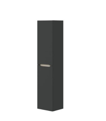 KIT COLONNA BAGNO SOSPESA DENVER LOTTO 2 ANTE 135 CM GRIGIO ANTRACITE E ROVERE