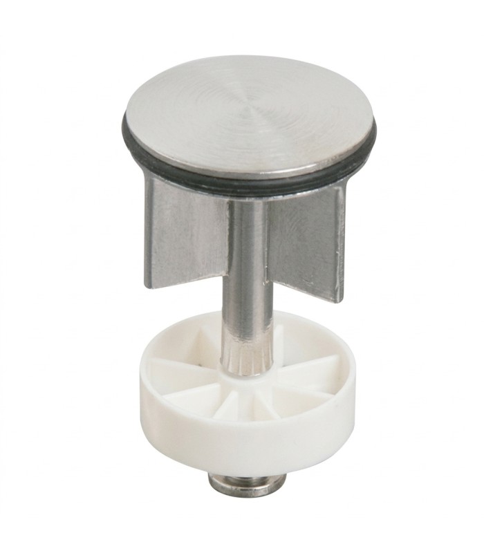 TAPPO PER PILETTA A SALTARELLO PESANTE DIAMETRO 40 MM PER LAVELLO BAGNO D 1 1/4 COPERTURA ACCIAIO INOX - 1