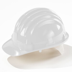 ELMETTO DI PROTEZIONE DA CANTIERE BIANCO IN POLIETILENE EN 397 CATEGORIA 3