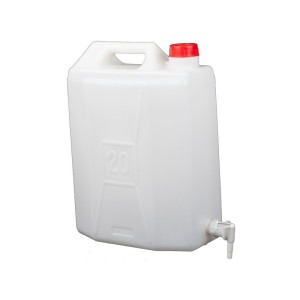TANICA IN PLASTICA PER ALIMENTI CON RUBINETTO ICS 20 LT IN POLIETILENE HD 32X20X44 H