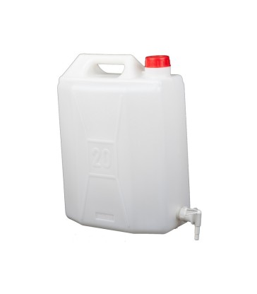 TANICA IN PLASTICA PER ALIMENTI CON RUBINETTO ICS 20 LT IN POLIETILENE HD 32X20X44 H