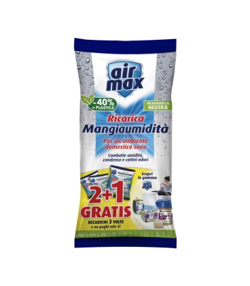 AIRMAX ASSORBIUMIDITA' RICARICA SALI NEUTRO 450G 3 PEZZI (2+1 GRATIS)