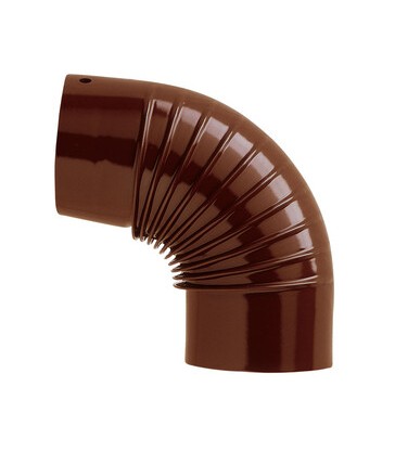 GOMITO A 90 GRADI SMALTATO MARRONE PER STUFA DIAMETRO 10 CM - 1