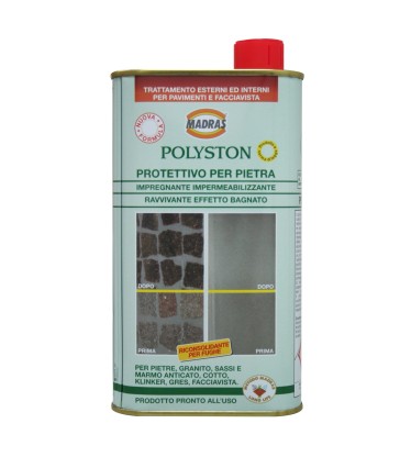 PROTETTIVO PER PIETRA POLYSTON MADRAS IMPREGNANTE IMPERMEABILIZZANTE RAVVIVANTE EFFETTO BAGNATO 1 L