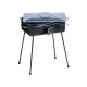 FORNACETTA RETTANGOLARE BARBECUE CM 27X37 IN ACCIAIO CON GAMBE RICHIUDIBILI E SPORTELLO CENERE