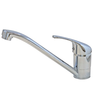 MISCELATORE LAVELLO A CANNA BASSA CALIPSO CUCINA IN OTTONE CROMATO
