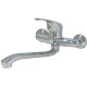 MISCELATORE LAVELLO CUCINA A PARETE IN OTTONE CROMATO CALIPSO UTILIA 32406