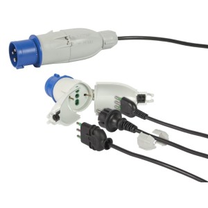 ADATTATORE CONVERTISPINA CANTIERE FME 73.020 OPTIMUS SPINA CEE 16A PRESA SCHUKO BIPASSO IP44