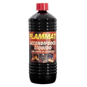 KIT 3 PEZZI ACCENDIFUOCO LIQUIDO FLAMMAT 1 L PER BARBECUE E CAMINI