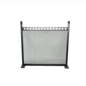 PARASCINTILLE PER CAMINO A PANNELLO ACCIAIO VERNICIATO NERO 63,5X61,5 CM