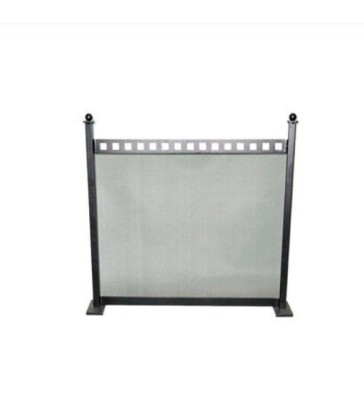 PARASCINTILLE PER CAMINO A PANNELLO ACCIAIO VERNICIATO NERO 63,5X61,5 CM
