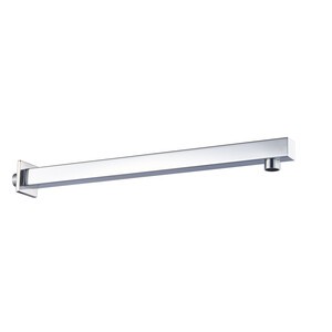 BRACCIO DOCCIA PESANTE QUADRATO GO PLAST 25,5X25,5 MM X 30 CM CON ROSONE CROMATO