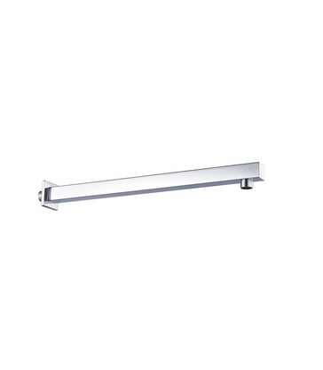 BRACCIO DOCCIA PESANTE QUADRATO GO PLAST 25,5X25,5 MM X 30 CM CON ROSONE CROMATO