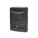 CASSETTA POSTALE CLASSICA UTILIA IN ALLUMINIO PORTARIVISTE - 290X100X385H MM - COLORE NERO