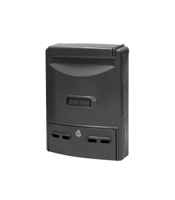 CASSETTA POSTALE CLASSICA UTILIA IN ALLUMINIO PORTARIVISTE - 290X100X385H MM - COLORE NERO