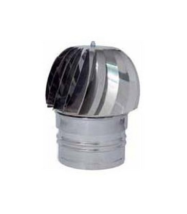 FUMAIOLO GIREVOLE A GLOBO IN ACCIAIO INOX AISI 304 TONDO ATTACCO MASCHIO Ø 15 CM