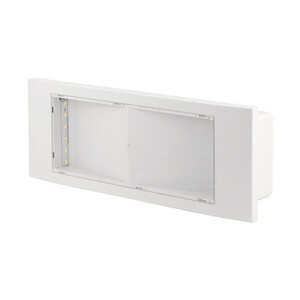 LAMPADA LED EMERGENZA DA INCASSO RICARICABILE 2W 12 LED 130 LM 6500K CON SCATOLA INCASSO