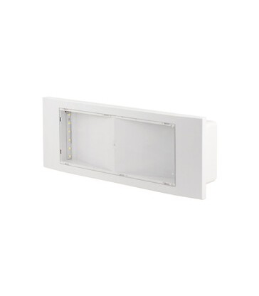 LAMPADA LED EMERGENZA DA INCASSO RICARICABILE 2W 12 LED 130 LM 6500K CON SCATOLA INCASSO
