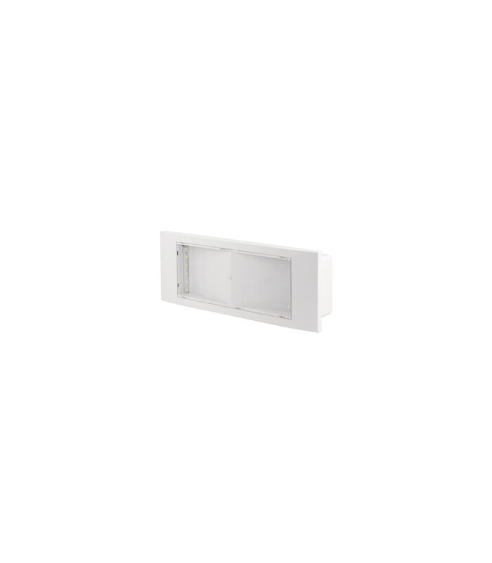 LAMPADA LED EMERGENZA DA INCASSO RICARICABILE 2W 12 LED 130 LM 6500K CON SCATOLA INCASSO