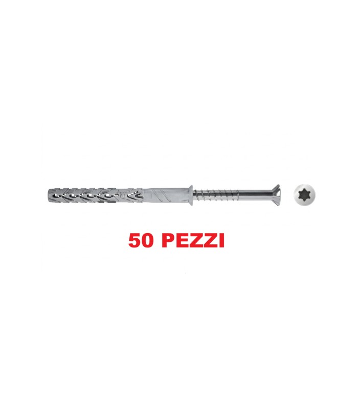 ELEMATIC TASSELLO T66V PROLUNGATO 10X80 MM VITE TORX TESTA SVASATA (CONFEZIONE DA 50 PEZZI)