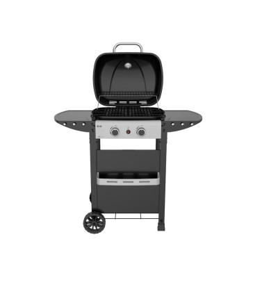 BARBECUE A GAS 2 FUOCHI SIMPLY HOT CON GRIGLIA IN GHISA E RIPIANI LATERALI