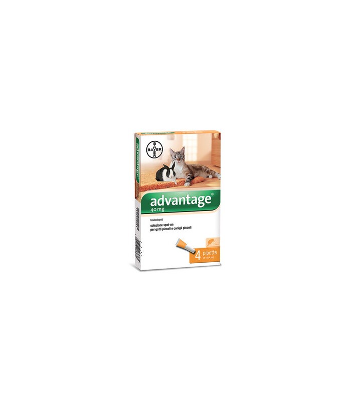 ADVANTAGE SPOT ON 40 ANTIPARASSITARIO GATTI CONIGLI FINO A 4 KG BAYER