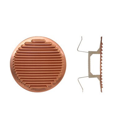 SET 2 PEZZI GRIGLIA AERAZIONE RAME ANTINSETTI CON MOLLE 80/125