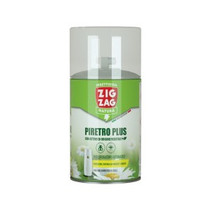 INSETTICIDA ZIG ZAG PIRETRO PLUS 250 ML BOMBOLA PER DISPENSER EROGARORE AUTOMATICO MOSCHE ZANZARE