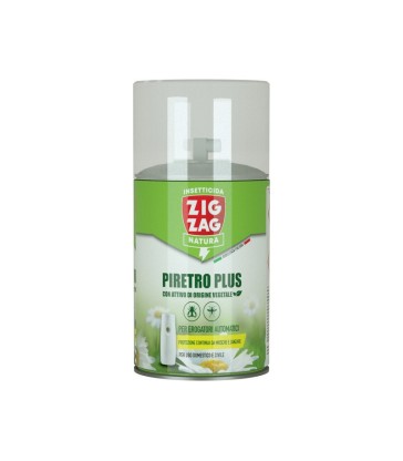 INSETTICIDA ZIG ZAG PIRETRO PLUS 250 ML BOMBOLA PER DISPENSER EROGARORE AUTOMATICO MOSCHE ZANZARE