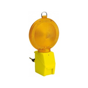 SET 5 PEZZI LAMPEGGIATORE DA CANTIERE A LED GIALLO BIFACCIALE CON STAFFA