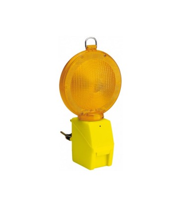 SET 5 PEZZI LAMPEGGIATORE DA CANTIERE A LED GIALLO BIFACCIALE CON STAFFA