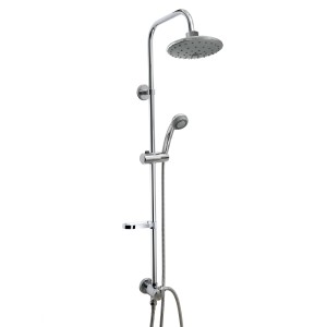 COLONNA DOCCIA CARBONIA CROMO DIANHYDRO CON SOFFIONE MONOGETTO E DOCCETTA 3 GETTI 110-1702