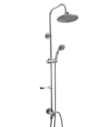COLONNA DOCCIA CARBONIA CROMO DIANHYDRO CON SOFFIONE MONOGETTO E DOCCETTA 3 GETTI 110-1702