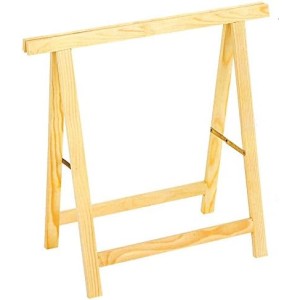 CAVALLETTO IN LEGNO DI PINO MARITTIMO 73,5XH 77 CM CON CERNIERE E ASTE SNODATE MIS.3